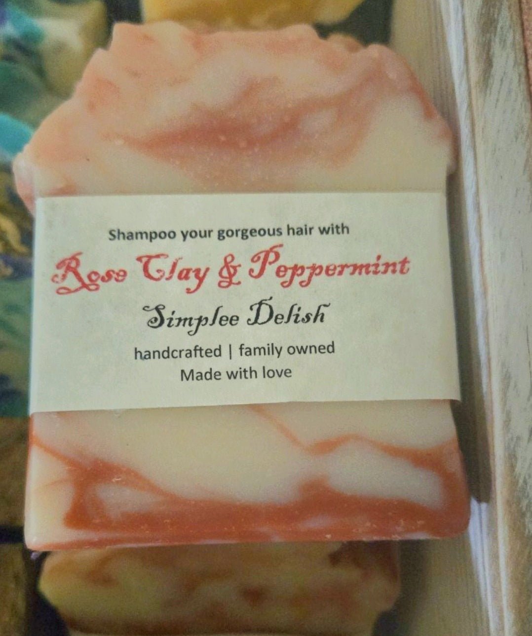 Rose Clay and Peppermint Shampoo Bar - Simplee Delish